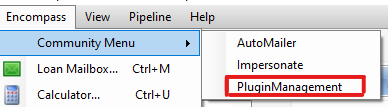 Community Plugin Menu